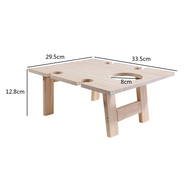 Portable Wooden Picnic Table Outdoor Folding Square Garden Wine Picnic Table Travel Outside Picnic Desk Holder Snack Food Tray: B