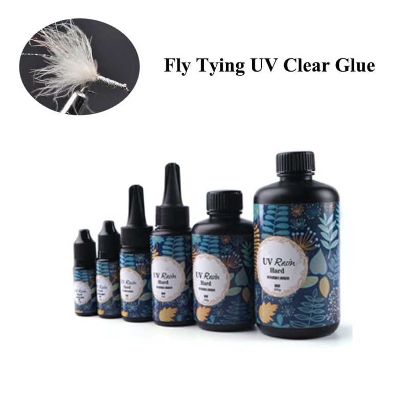 Quick Drying Fly Tying Lure UV Clear Finish glue combo uv glue curing thin& thick instant cure super clear fishing chemical