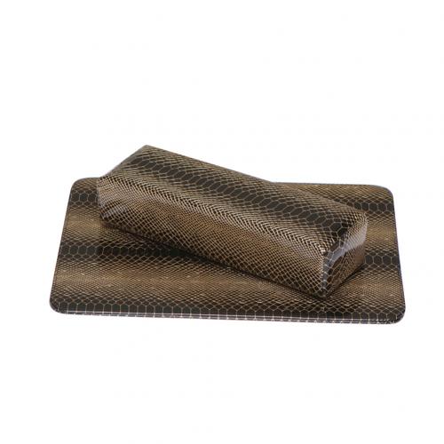 Schlange Haut Tisch Pad Hand Kissen Schwamm Arm Rest Kissen Nail art Weiche Hand Ruht Nagel Matte Pad Salon Maniküre werkzeug: Black Set