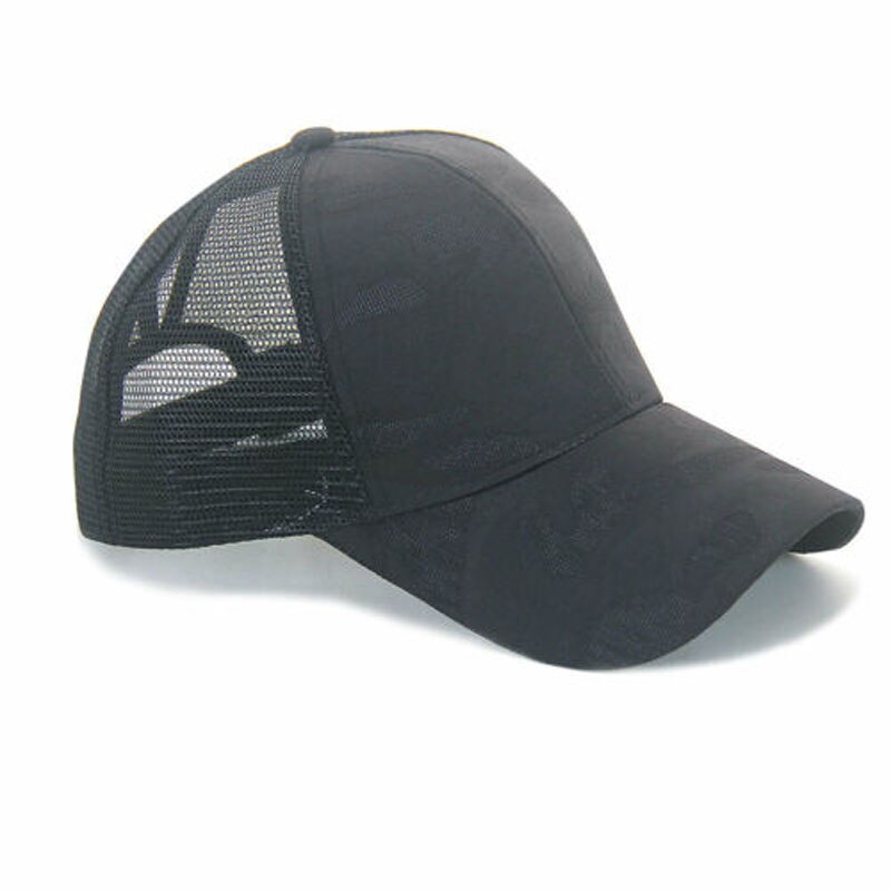 Mærke stil kvinder hestehale kasket rodet boller hestehue solid afslappet justerbar mesh baseball hat