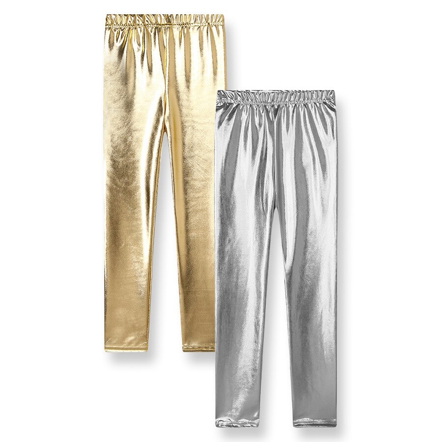 Leggings för #39 bling flickor byxor barn guldbyxor vår höst leggings för flickor barn byxor baby legins 2-9y