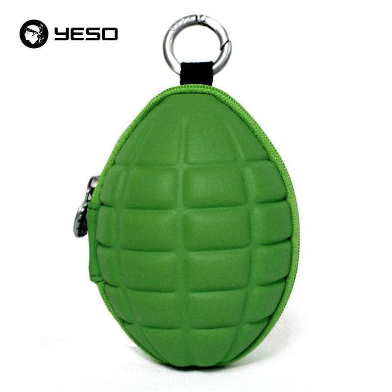 YESO Neue PU Männer Schlüssel Halter Geldbörsen Unisex Oval Kopfhörer Fall Tasche Haushälterin Für Schlüssel Organizer Geldbörse Für auto Schlüssel Tasche: Loose green