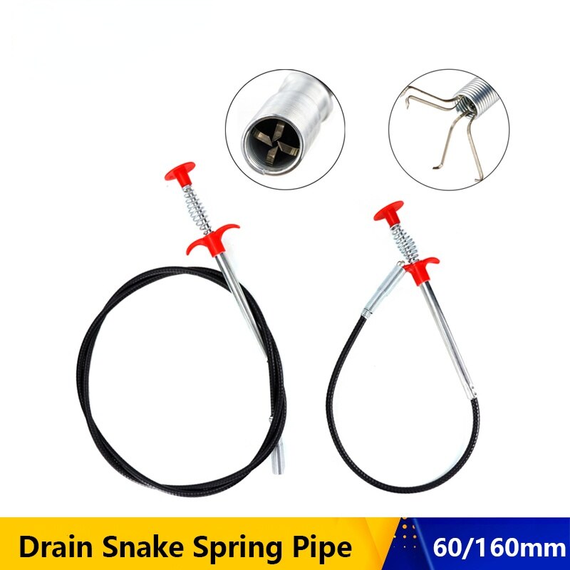 Draining Serpentine Spring Pipe Dredge Tools Drain Block Dredge Kitchen Sink Sewer Cleaning Hook Kitchen Accessories