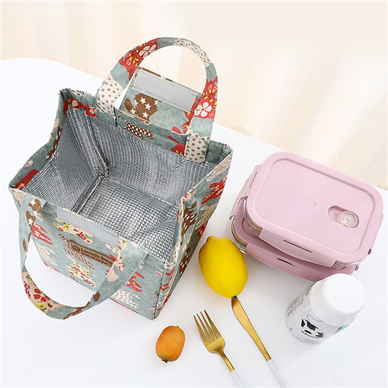 Pranzo al sacco moda stampa floreale multicolore borse più fredde donna Waterpr Hand Pack scatola da colazione termica viaggio da Picnic portatile