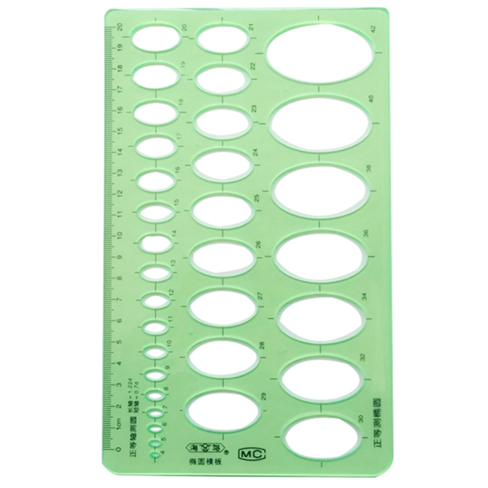 1-3 pcs Length 20cm * Width 13cm Resin Material Multifunction Foot Oval Template Ruler