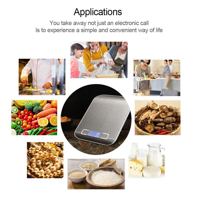10kg digitale rustfrit stål digital usb køkkenvægte elektronisk præcision mad diæt skala til madlavning bagning måleværktøjer