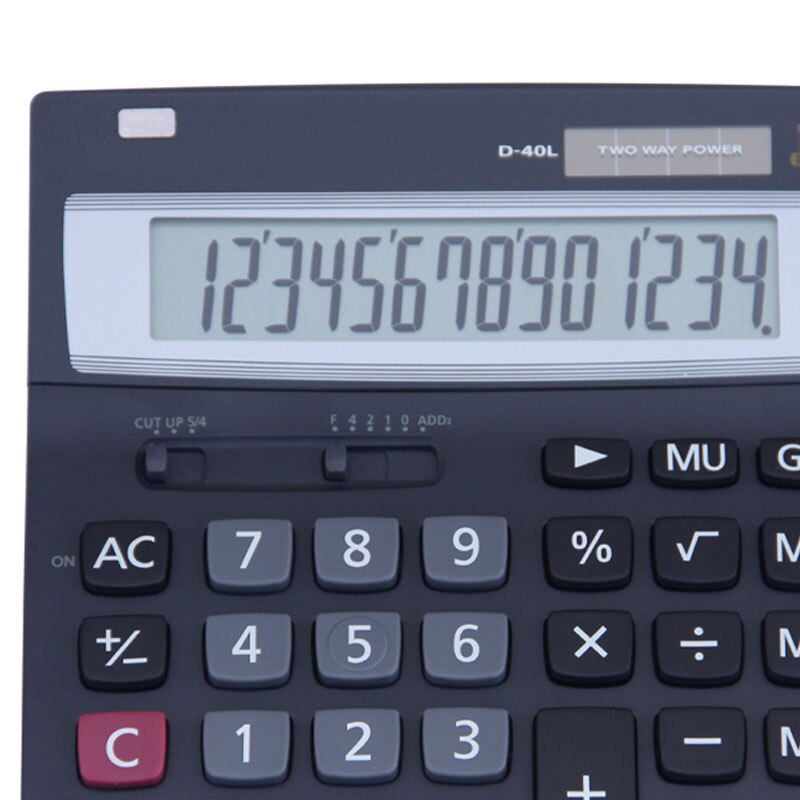 D-40L Financial Banking 14-digit LCD Screen Ultra-wide Body Financial Calculator Office Electronics