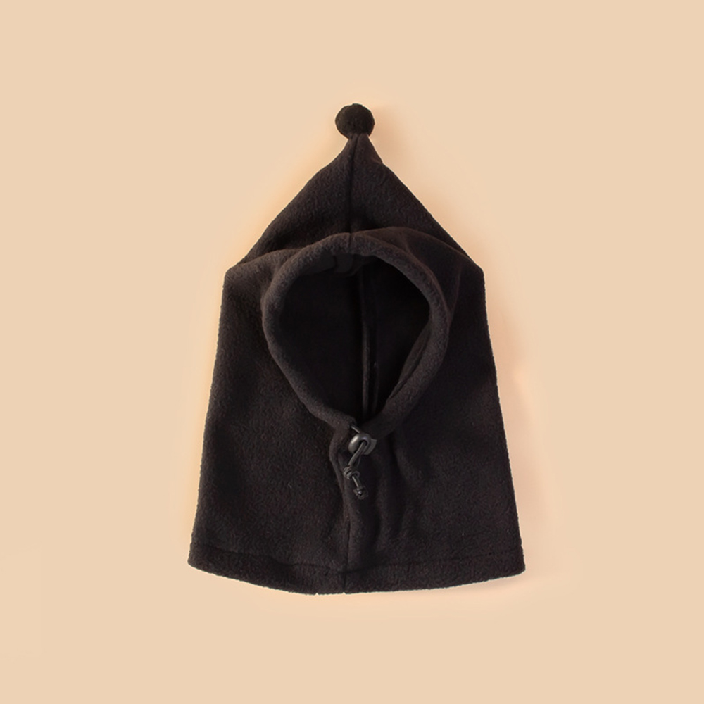 Chapeau d'hiver pour chien, couleur unie, bouledogue français, , cordon réglable, couvre-chef pour animaux de compagnie, casquette polaire douce pour chiot: M / Black