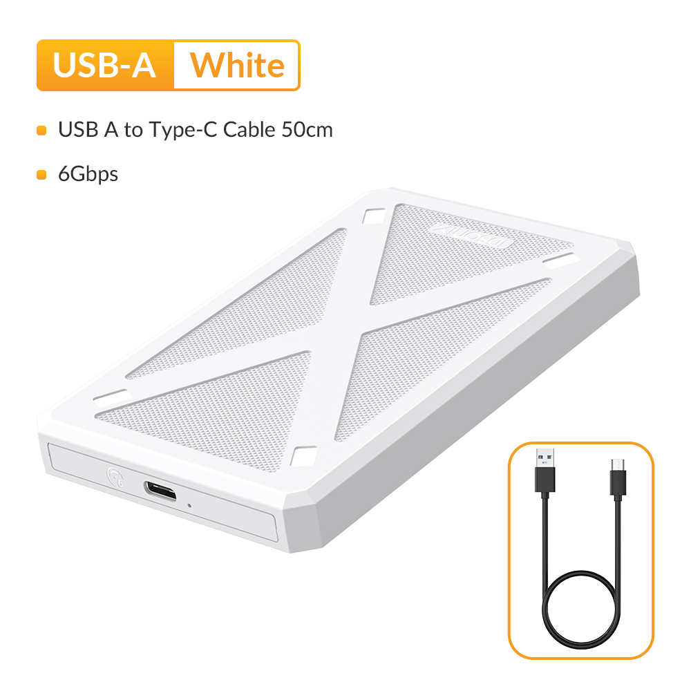 IDsonix-carcasa para disco duro SATA SSD de 2,5 pulgadas, USB tipo C a SATA3.0, 6Gbps, carcasa para disco duro externo para PC, portátil, almacenamiento de datos: Negro