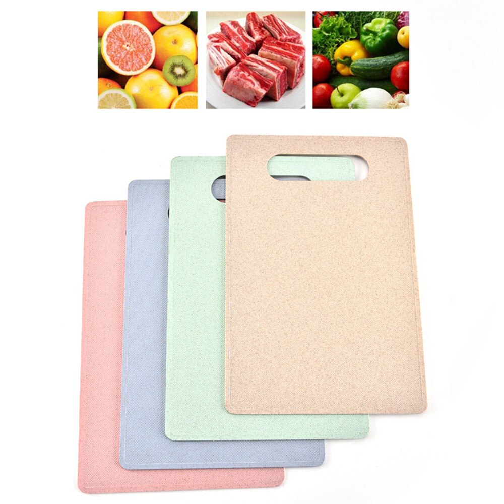 1Pcs Tarwe Stro Fruit Groente Snijden Hakblokken Board Tafel Mat Met Opknoping Gat Snijden Snijplank Keuken Gereedschap