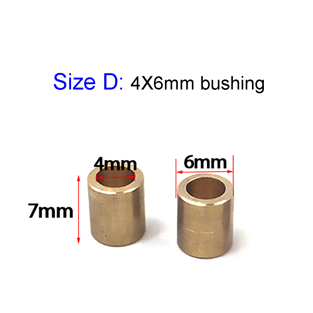 10 Uds. De cojinete de manguito de eje de casquillo de brida de eje de buje de latón para eje de 2mm, 3mm, 4mm y 5mm para barco RC, piezas de repuesto marinas DIY: Borgoña