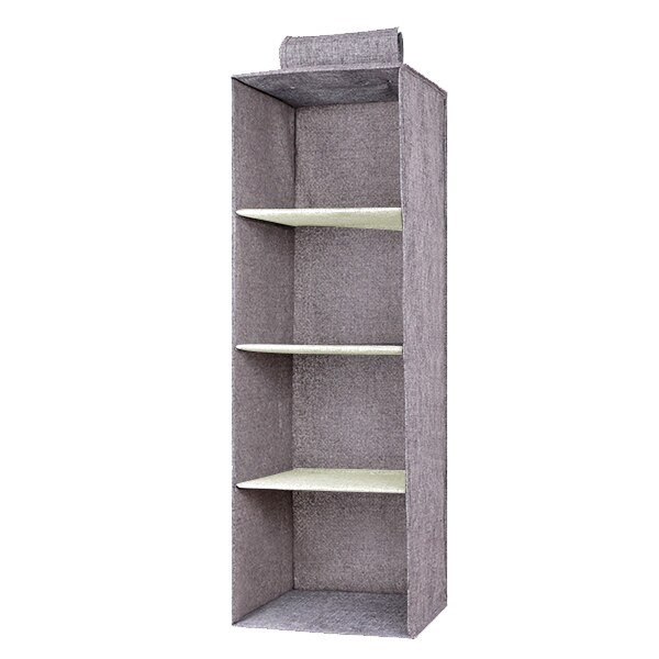 Caja de cajones colgante creativa para el hogar, ropa interior de tela, suministros de almacenamiento para zapatos de mujer, organizador de guardarropa, estantes Organizadores: 4 layer gray
