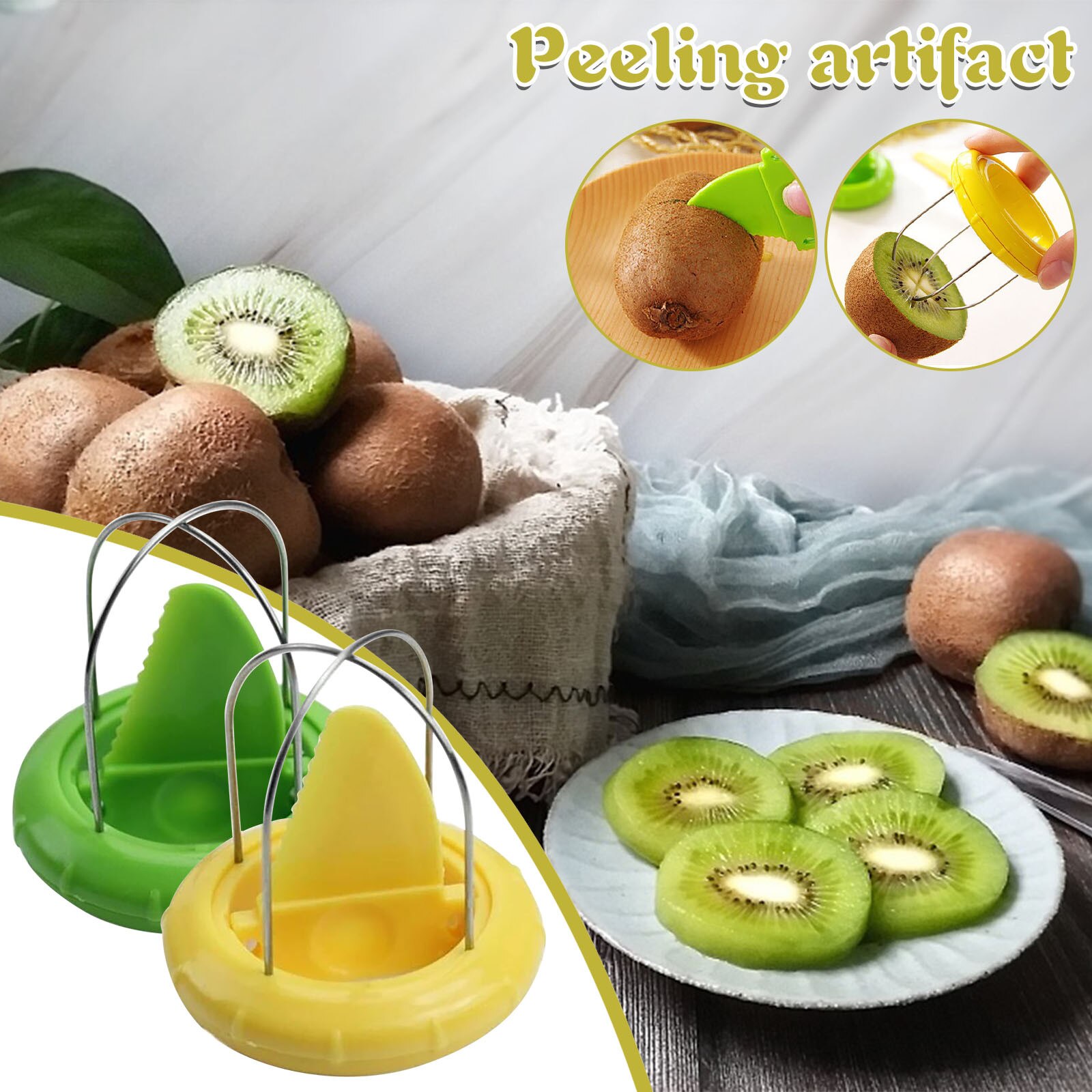 Mini Fruit Kiwi Cutter Peeler Slicer Keuken Gadgets Gereedschap Pitaya Peeling Peeling Gereedschap Voor Pitaya Groene Fruit Gereedschap Shredders