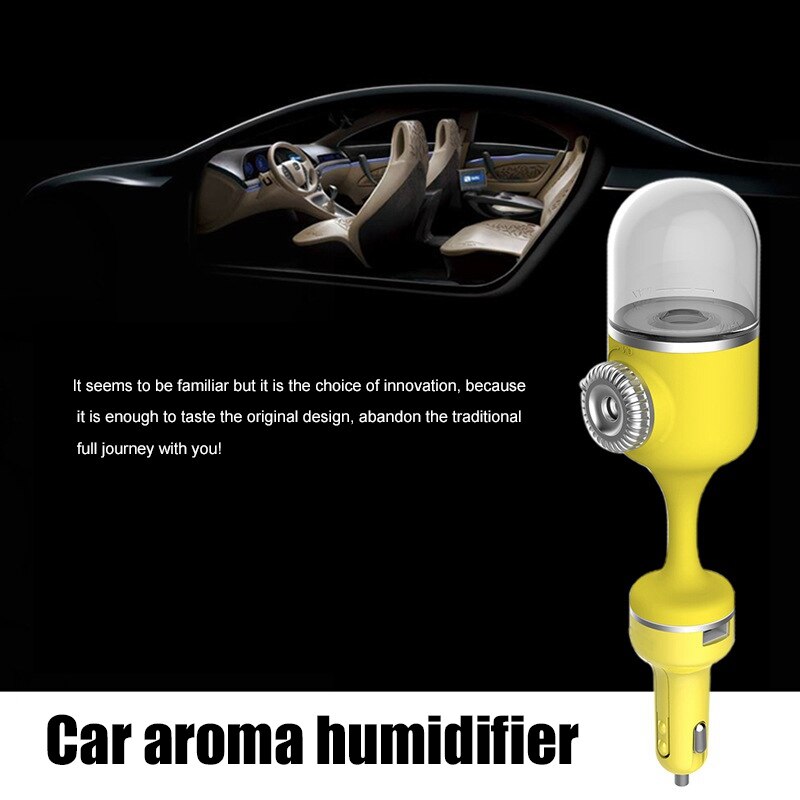 Multifunction Car Aroma Humidifier USB Charger Humidifier Purifier Ultrasonic Mini Air Humidifier with LED Light