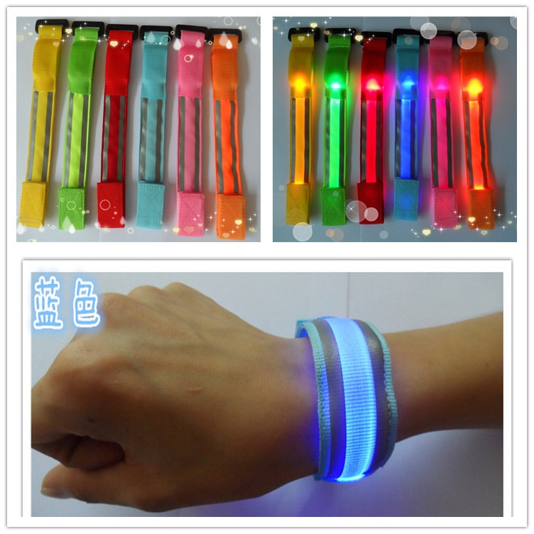 USB Ladung Armbinde LED Leucht Hand Ring-Armbinde Reflektierende Band Laufen Warnleuchten Nachtclub Lampe