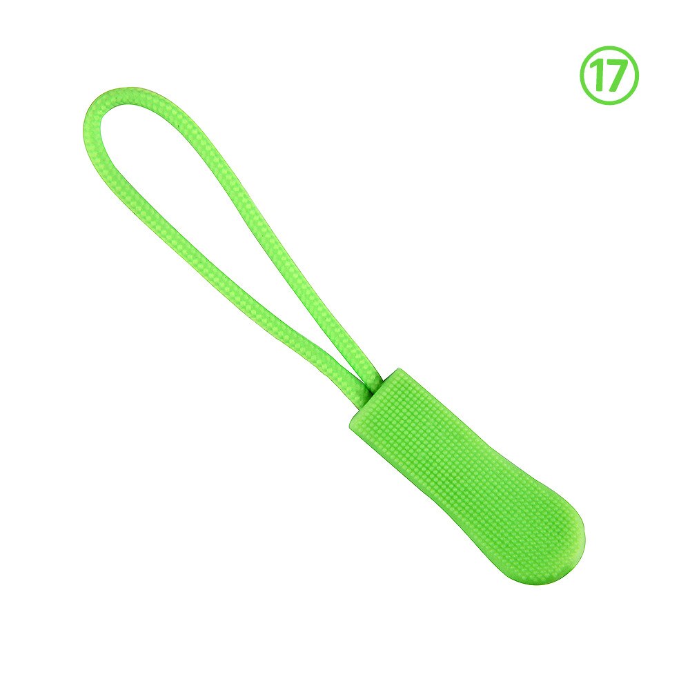 25 PC Rits Pull Puller End Fit Touw Reistas Koffer Kleding Rugzak Touw Tag Fixer Zip Cord Tab Vervanging rits Slider: Green