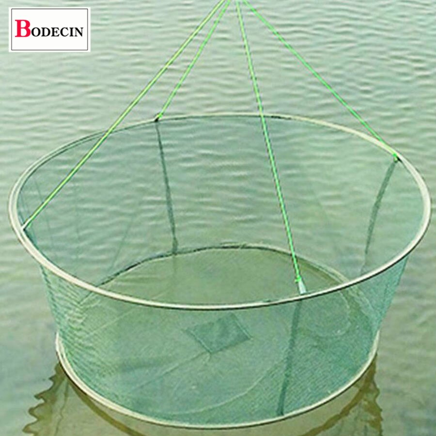 Foldable Fishing Landing Net Crayfish Catcher Casting Network Mesh For Fish Trap/Cage Prawn Bait Crab Shrimp Netting Small