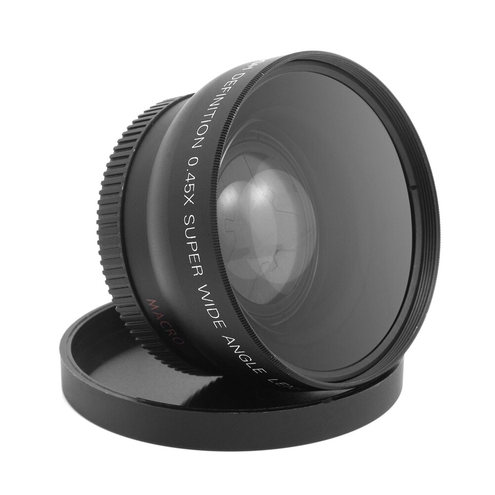 Universele 55 Mm 0.45x Super Hoge Resolutie Groothoek + Ingebouwde Afneembare Macro Conversie Lens Voor Dslr Dc camera