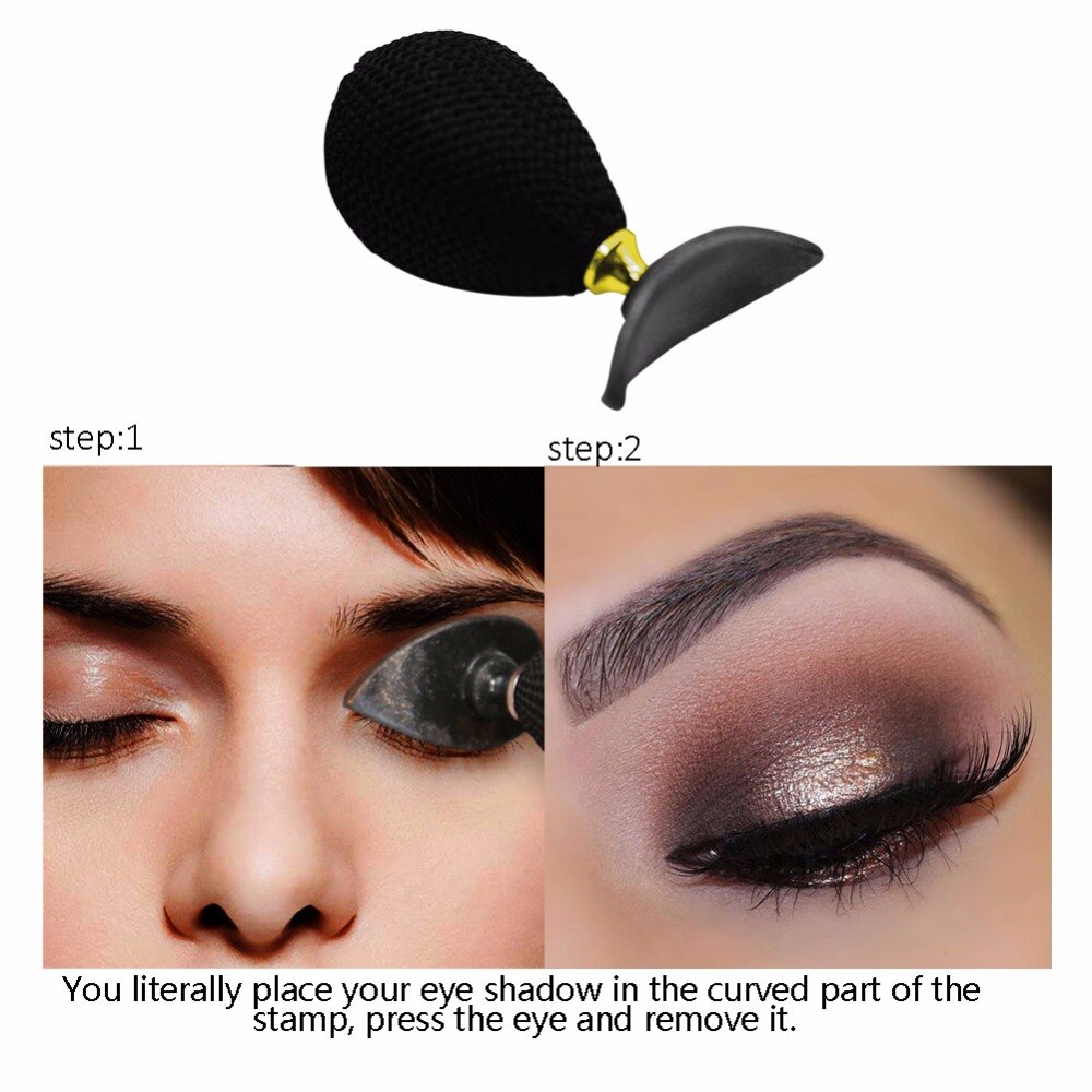 Sello de silicona para sombra de ojos, herramienta de maquillaje, aplicador perezoso brillante