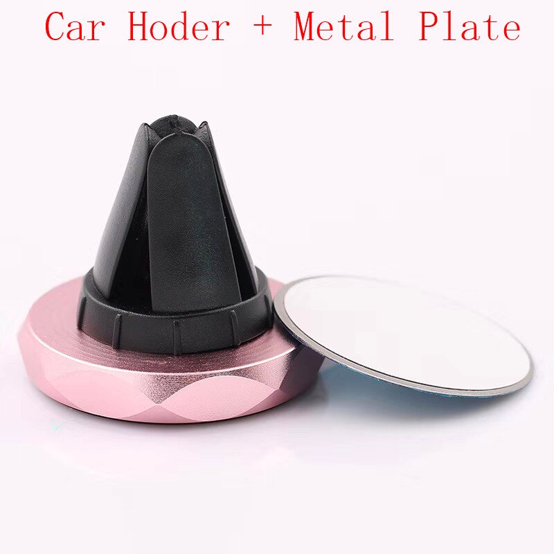 Auto Telefon Halter Magnetische Air Vent Halterung Mobile Smartphone Ständer Magnet Unterstützung Zelle in Auto GPS Für iPhone XS Samsung auto Halter: Rosa