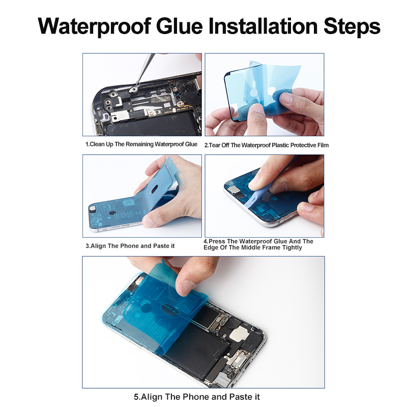 5pcs LCD Screen Tape 3M Adhesive Glue Repair Parts Waterproof Sticker For iPhone X XS XR 11 12 Pro Max
