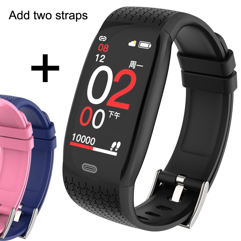 Fitness Tracker Smart Armband Bloeddruk Stappenteller Fitness Armband Hartslagmeter Waterdicht Bluetooth Horloge Mannen Vrouwen: S2 add 2 straps