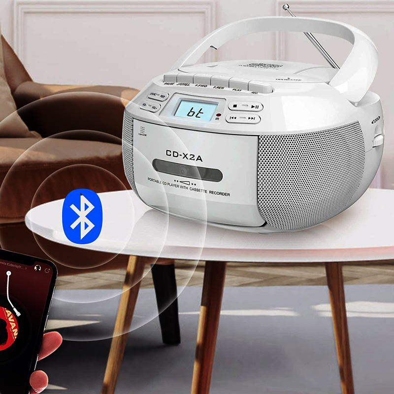 Boombox CD Cassette Player Bluetooth FM Tape Portable CD player Student Learning U disk MP3 Stereo Music Player