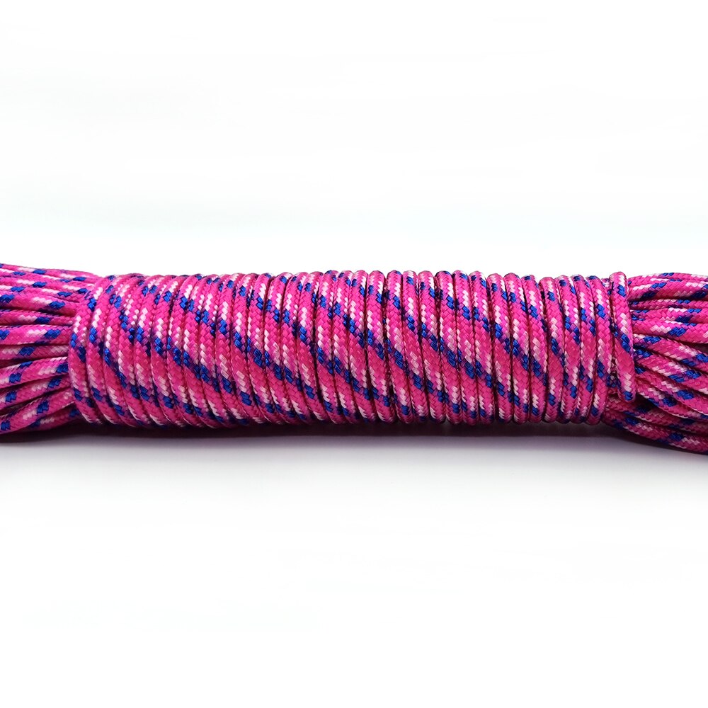 Cordón de paracaídas sólido de 3mm, cuerda Mil Spec tipo un hebra, escalada, Camping, equipo de supervivencia, Paracord: Plata / 31 m