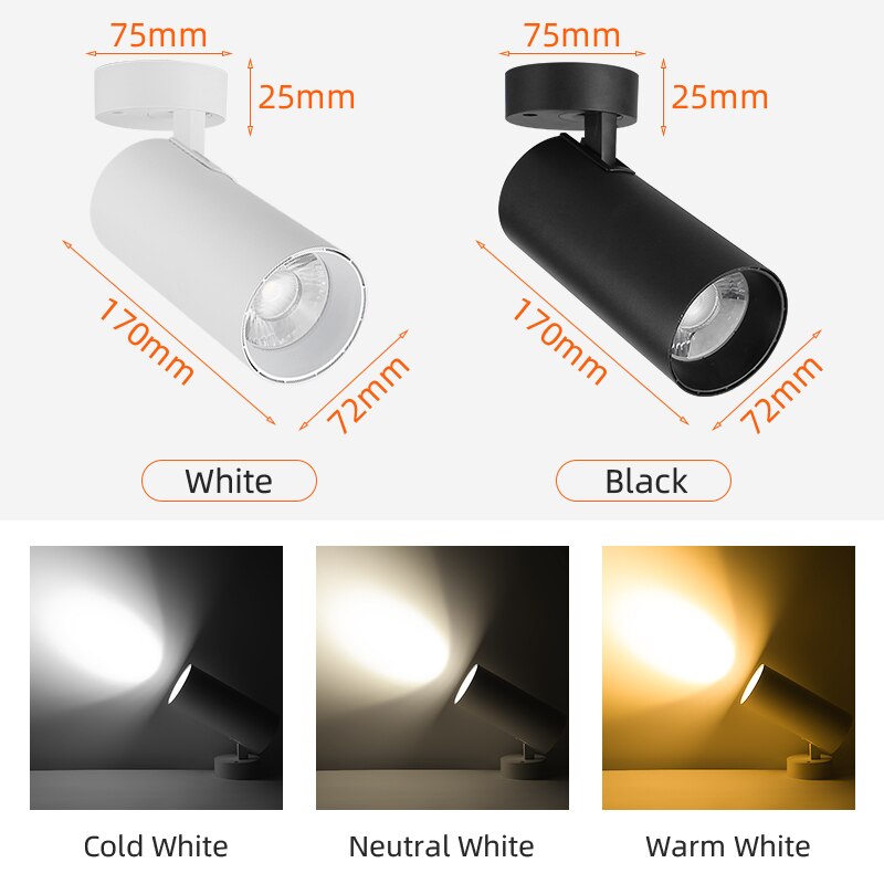 Foco de techo LED para sala de estar y cocina, luz de pista alargada montada en superficie, accesorio de aluminio plegable, 220V