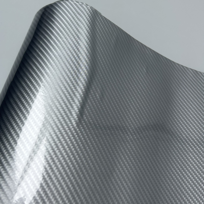High Glossy Silver 6D Car Sticker Carbon Fiber Vinyl Auto Stickers for Car Film Cover Accessories for Vehicles Wrapping Foil
