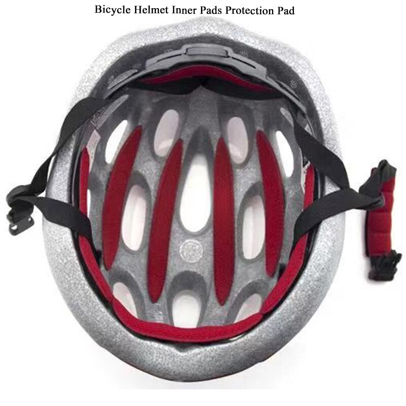 1set Cycling Helmet Pads Sealed Sponge Bicycle Electric Motorcycle Riding Helmet Velcro Lining Sponge Inner Pads Protection Pad