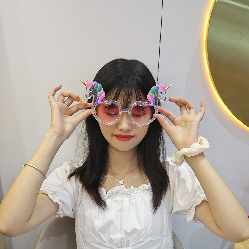 1 Uds. Gafas de sol divertidas y locas para vestido de , accesorios, novedad, disfraz, , carnaval, suministros de decoración para eventos: Rosa