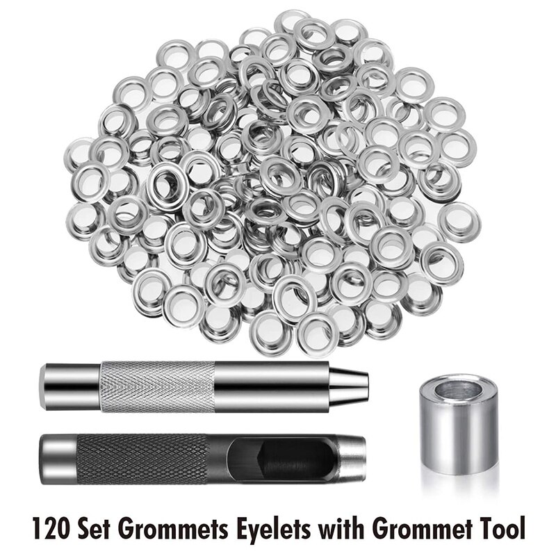 120 Sets 1/2 Inch Grommet Oogjes Kit Omvat Grommets Oogjes En Grommet Setting Tool Met Opbergdoos