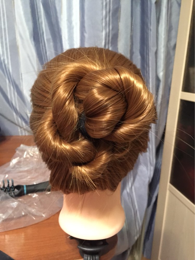 CAMMITEVER Fiber Blonde Hair Mannequin Head Dummy Mannequin Doll Hairdresser Mannequin Head Styling Head Mannequins