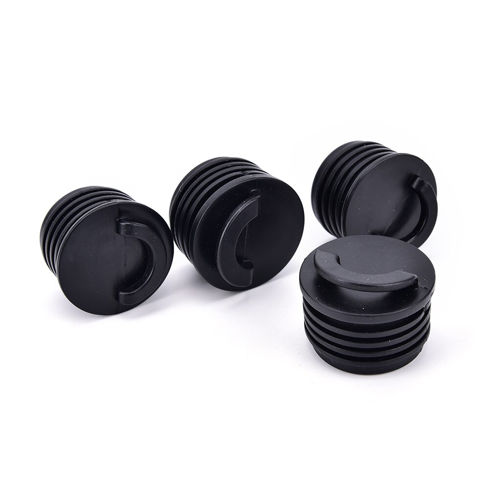 4 Stuks 40Mm Zwart Vervangen Rubber Kajak Marine Boot Scupper Stopper Afvoer Gaten Stekkers Rafting