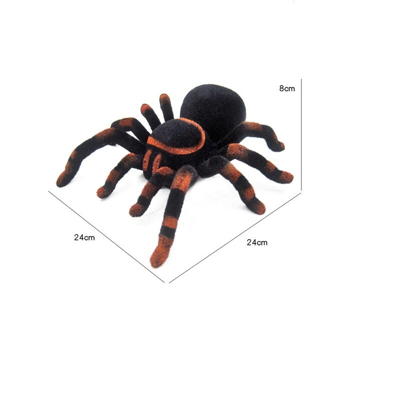 RC Spider Realistic Infrared rc Animal Tarantula with Lighting Remote Control Simulation Scary Toys Electronic Pets