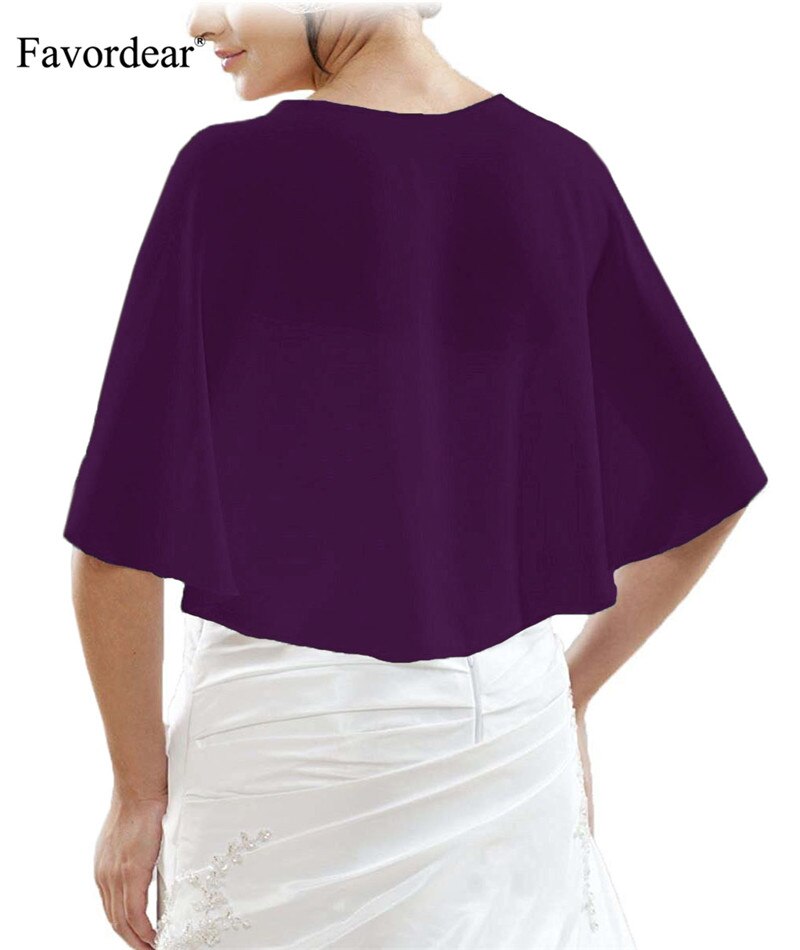 Favordear Elegante Zachte Chiffon Sjaal Sjaals Wraps en Pashmina voor Avondfeest: 77-grape