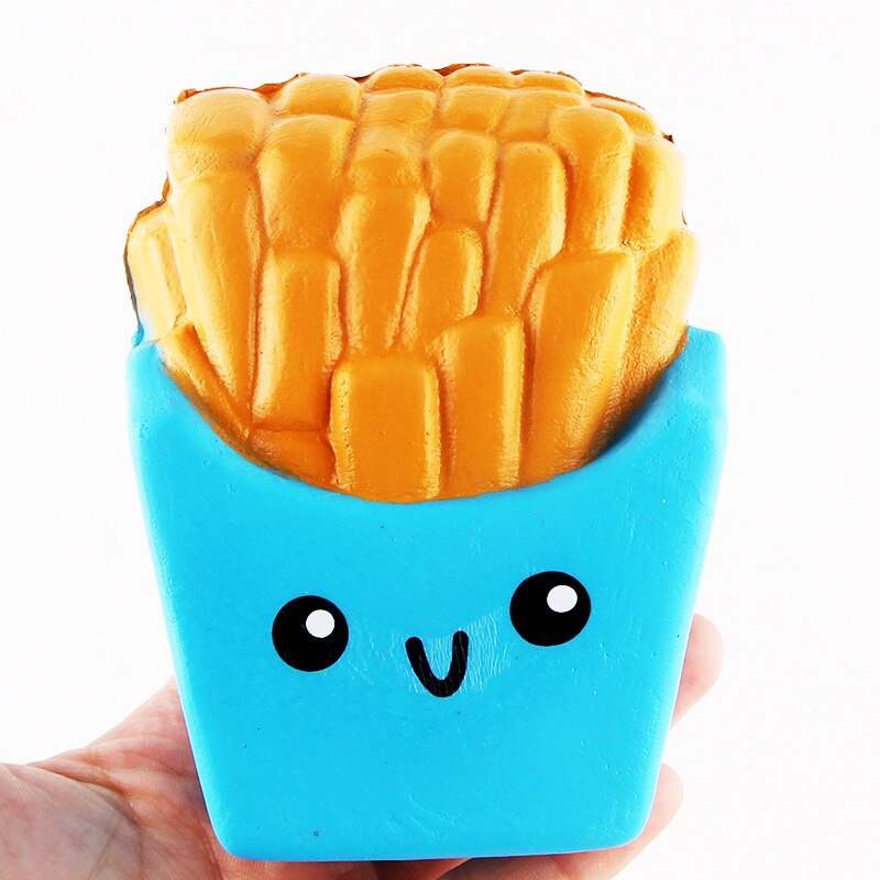 Jumbo Squishy Slow Rising Toys Red Pink Blue French Fries Kids Stress Relief Toys: Blue French Fries