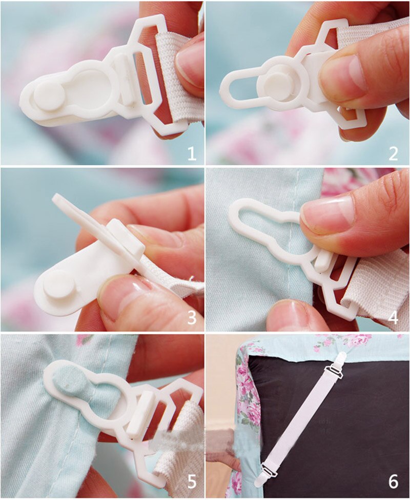 4PCS/Lot Adjustable Bed Sheet Clips Baby Mattress Blanket Bedding Set Fixing Slip-Resistant Belt