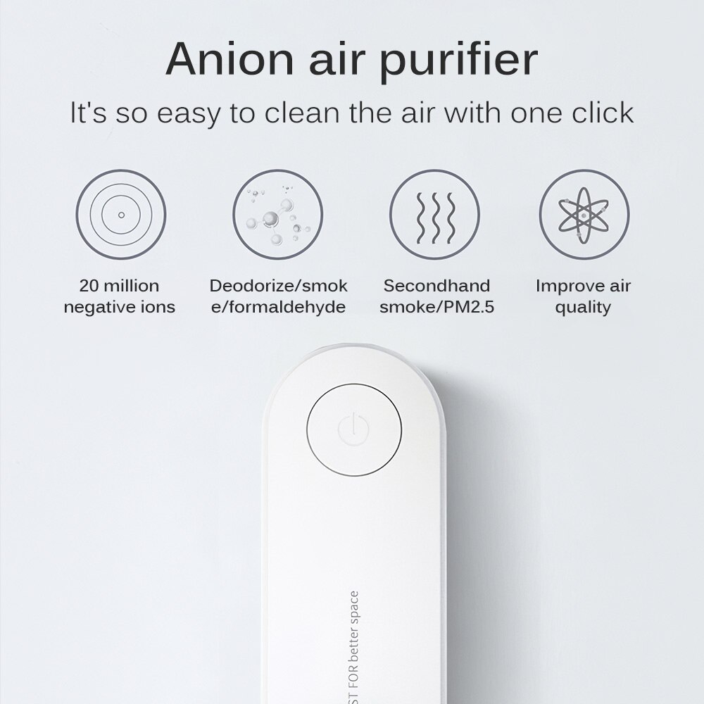 Negative Ion Air For Toilet Living Room Kitchen Bedroom Study Negative Ion Air Purifier Purifier Silent Air Purifier