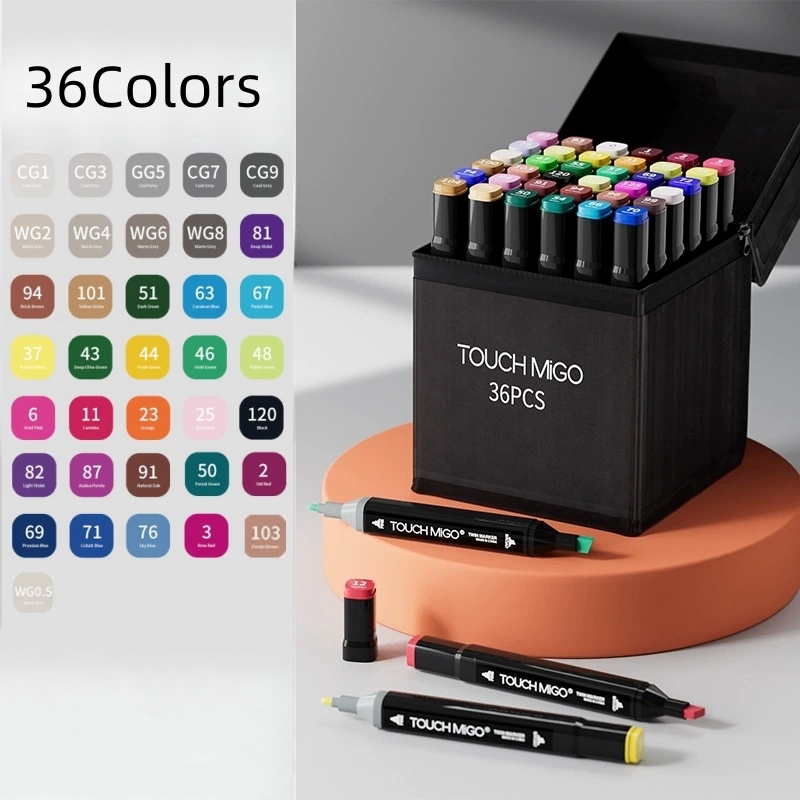 24-80 Colors Alcohol Felt Markers Pens Oily Double Tip Permanent Artist Art School Supplies Manga Sketching Markers Student: Red