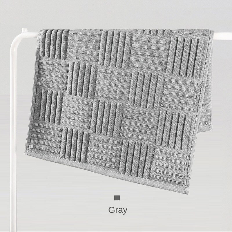 Baumwolle Bad Matte Bad Teppiche und Teppich Salon Hotel SPA Dusche Zimmer Füße Muster Handtuch Saugfähigen Wc Badewanne Matte: gray