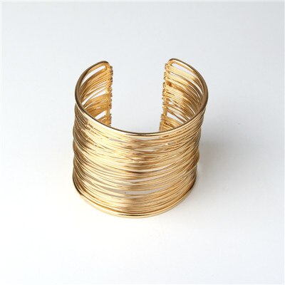1PC Ethnische Indischen Gold Farbe Öffnen Manschette Armbänder Armreif Für Frauen Männer Vintage Multilayer Aushöhlen Armband Hand Schmuck b5: Default Title