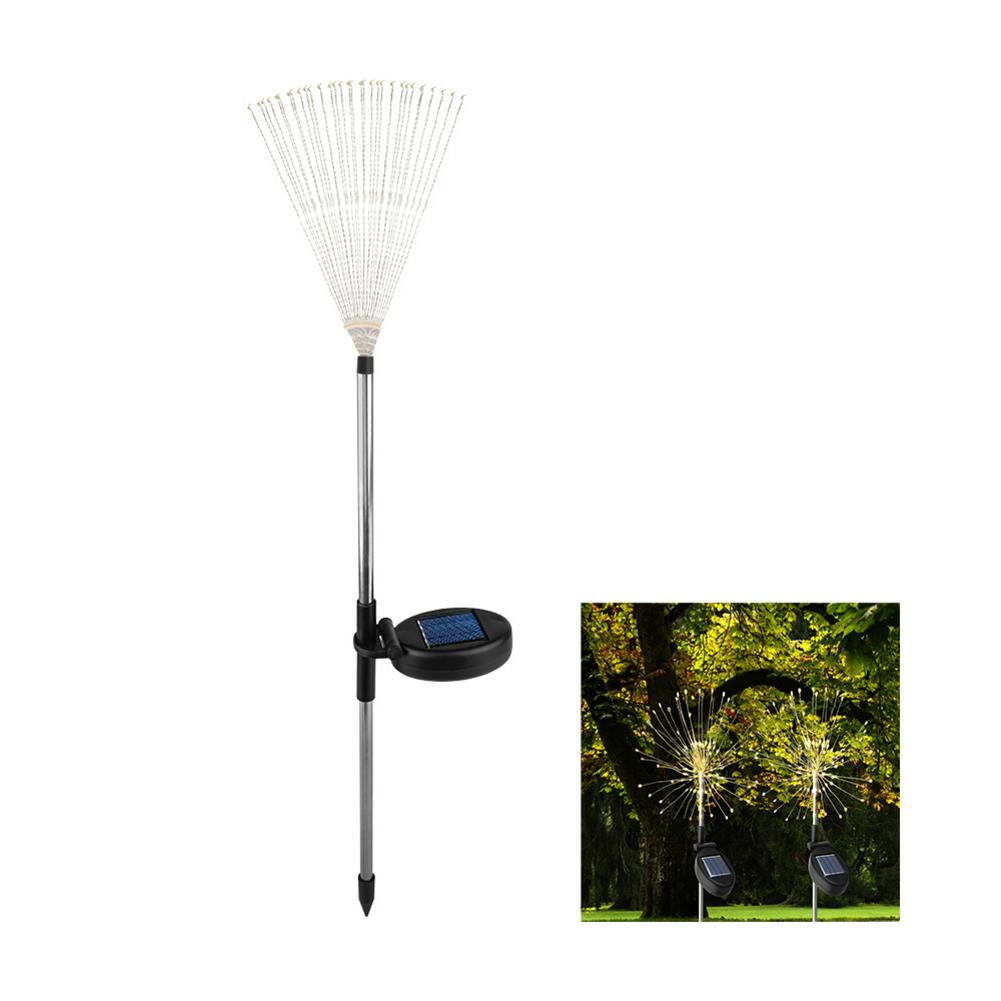 105 led solar ljus maskros ljus julfest bröllop trädgård dekoration lampor trädgård lampa utomhus trädgård dekoration: Varm vit