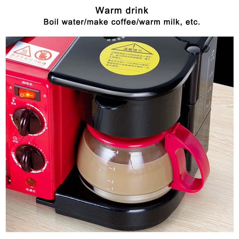 3- i -1 frukostmaskin hushåll smart multifunktionell brödmaskin kök matlagningsapparater automatisk timing liten ugn