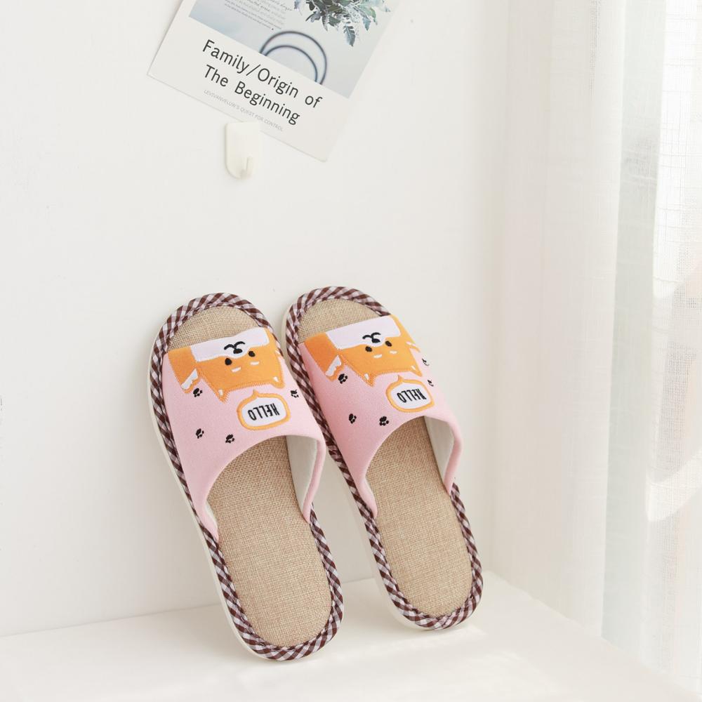 Millffy śliczne Shiba Inu corgi placki kapcie letnie fajne lniane domowe kapcie para dużych rozmiarów kapcie kapcie ze zwierzętami