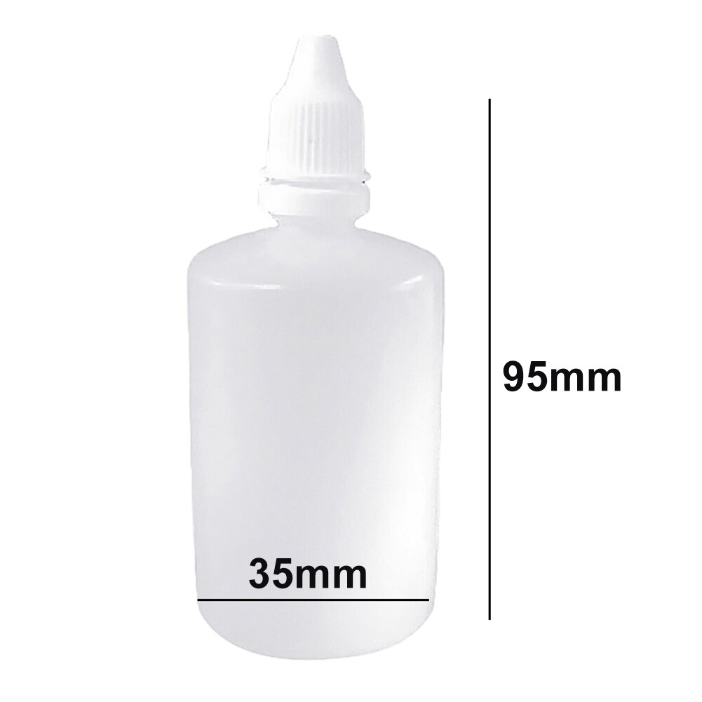 50ml Mini Empty Plastic Squeezable Liquid Dropper Eye Drops Refillable Bottle Empty Dropper Bottles Plastic Container