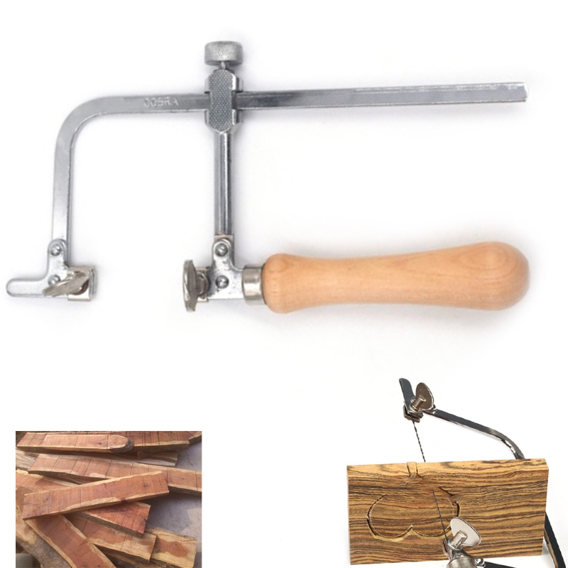 Coping Saw Frame Deluxe Coping Frame Replacement Blades Wooden Handle of Jewelry Saw Frame Hand Tools