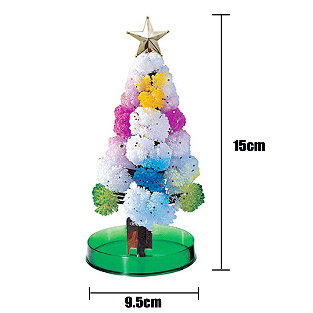 Kerstcadeau Groene Diy Visuele Magic Groeiende Papier Kristallen Boom Magisch Grappige Kerstbomen Kids Novelty Speelgoed Voor Kinderen