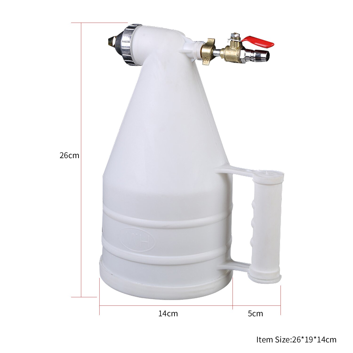 3000ml- trechter spuitpistool verftextuurgereedschap gipsplaat muurverfspuit met 6mm spuitmonden wit